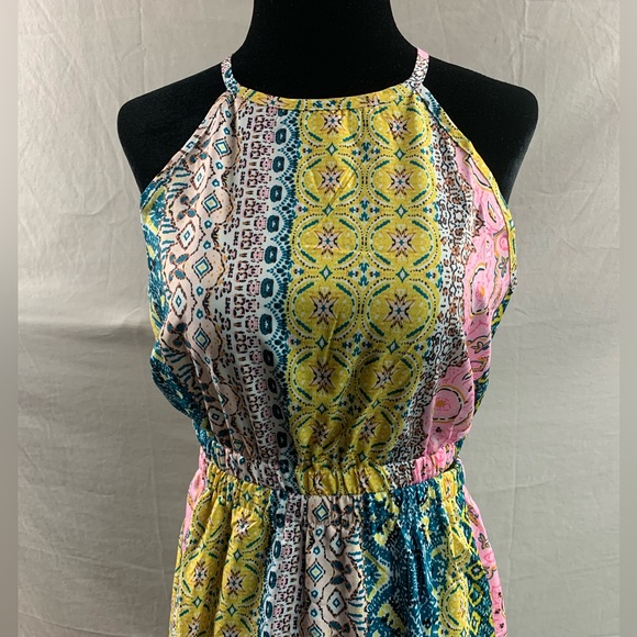 Boho Tribal Print Halter Cut Out Dress - Picture 7 of 10